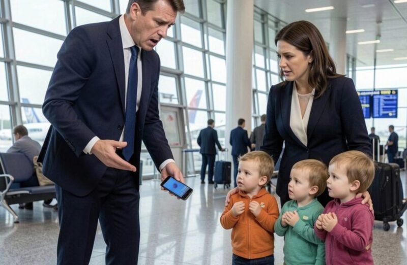 Powiedział mi, żebym sama wychowała dziecko – osiemnaście miesięcy później zobaczył trójkę maluchów na lotnisku Boston Logan i zdał sobie sprawę, co stracił
