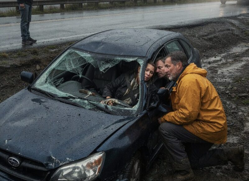 Mój pasierb sabotował nasze hamulce i stał, patrząc, jak nasz samochód spada z krawędzi. Uwięziony pod wrakiem, zziębnięty i z trudem łapiąc oddech, usłyszałem szept kierowcy ciężarówki przez wybitą szybę: „Udawaj martwego… jeszcze nie odjechał”.